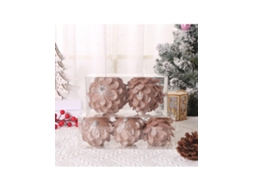 Conjunto De Bolas De Espuma Com Glitter, 8cm 10cm/5un, Pinhas E Folhas Imitadas, Decoração De Natal Transnacional Igvtrade