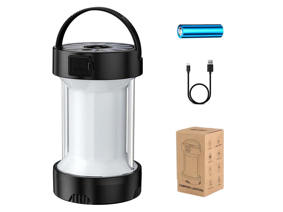 Lanterna Solar Para Acampamento, Luz De Barraca Regulável Com 4 Modos, Atração Magnética, Luz De Emergência Com Carregadores Portáteis Olysi Shop
