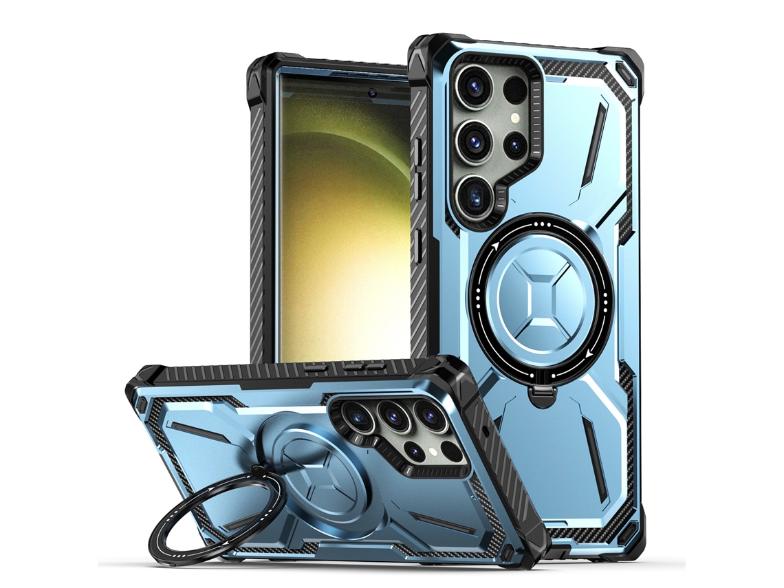 Suporte Magnético Compatível Com Capas De Celulares Samsung.azul Claro - S23plus