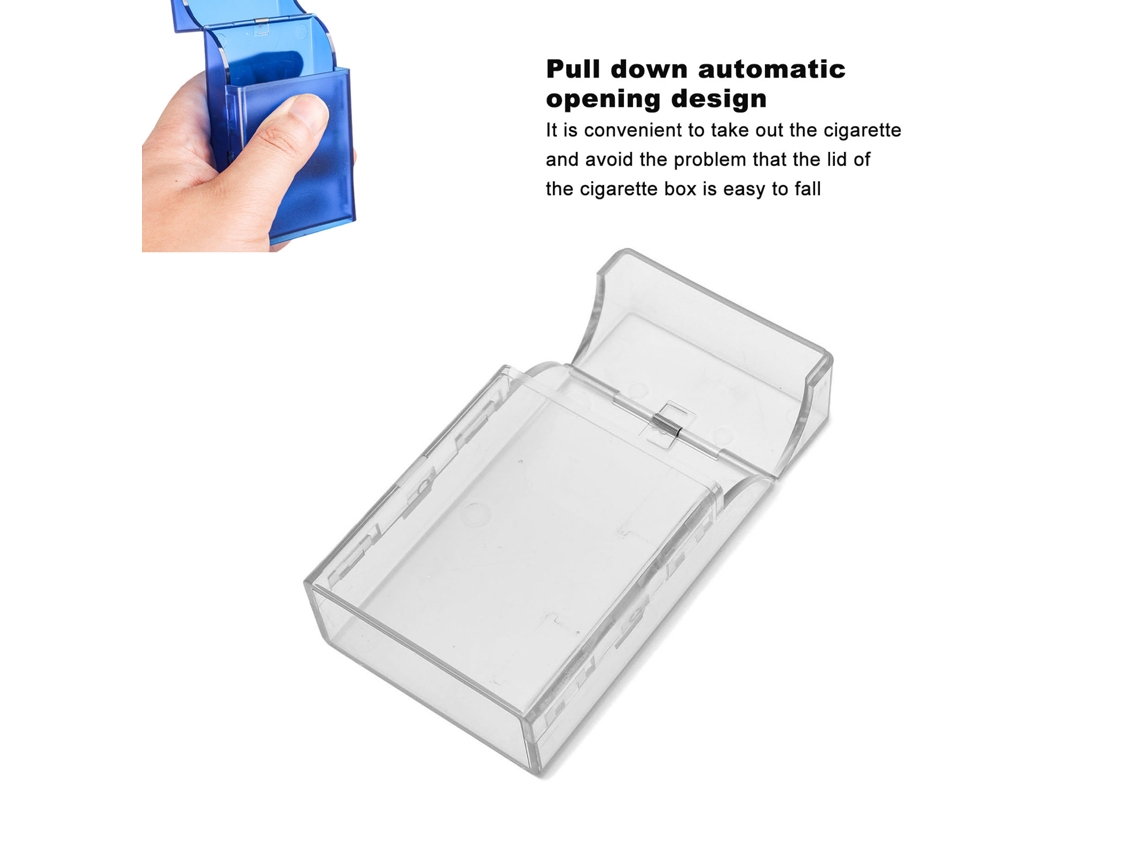 Small Clear Plastic Cigarette Case (pull Down Automatic Open Design, Transparent) Eoocoo