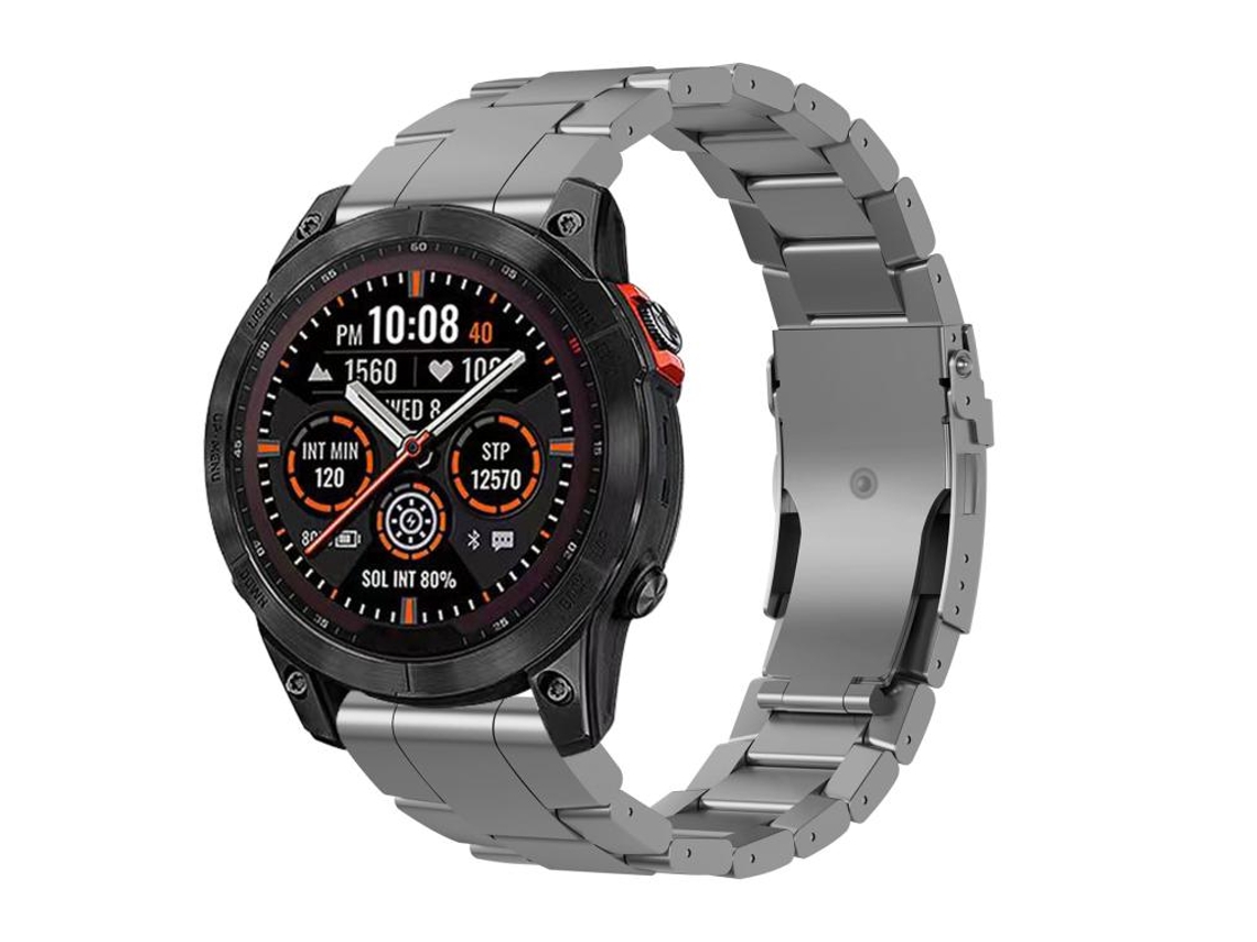 Bracelete para Garmin Liga de Titânio com Sistema de Liberação Rápida Cinza XIAOMOYU (26mm)