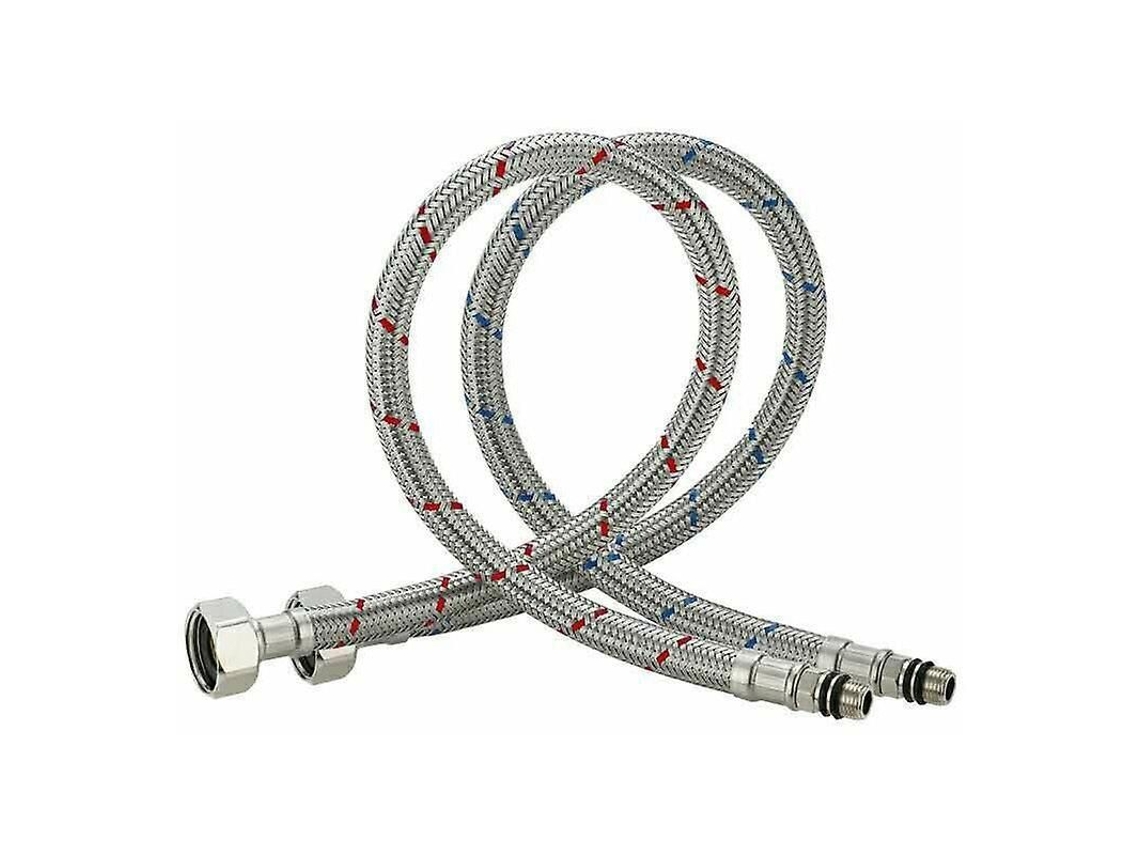 Mangueiras Flexíveis de Conexão 60cm com Interfície de 4 Pontos para Torneiras de Cozinha e Banheiro