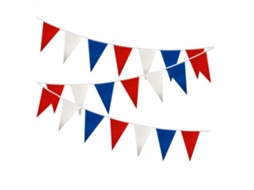 Bandeira Triangular Vermelho Azul Branco Dia Independência Eua