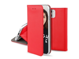 Capa Fólio Note Função para Xiaomi Redmi Note 11S 4G / Note 11 JAYM Pele Sintética Magnética Vermelho