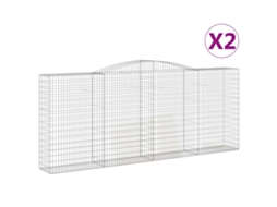 Gabion Basket, Gabion Baskets Vidaxl Prateado Ferro (400 X 50 X 160/180 Cm)