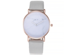 Relógio Feminino de Pulso de Quartzo com Pulseira Pu Estilo Simples Cinza Vansvar