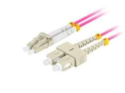 Cabo de Fibra Óptica LANBERG 2m Lc/upc sc/upc Om4 Lszh para Conexão