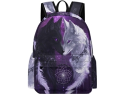Mochila Escolar Feminina Com Estampa Lobos Para Meninos Do Ensino Fundamental (cm1), Grande De Em
