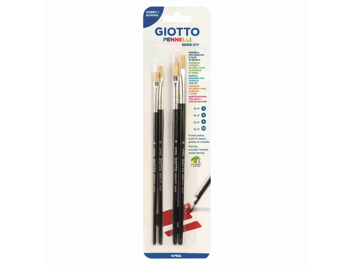 Pincéis nº 4, 6, 8, 10 Giotto