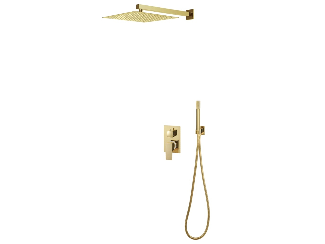 Vidaxl Sistema De Duche Em Aço Inoxidável 201 Dourado