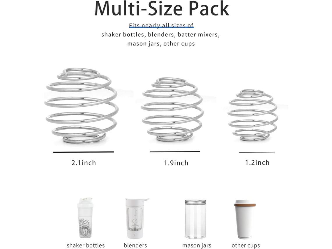 Conjunto De 6 Tigelas De Aço Inoxidável Tamanhos Variados Para Shakes Proteína E Molhos Salada