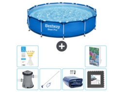 Piscina Bestway Steel Pro Redonda 305x76 Cm 5 peças S217 BESTWAY