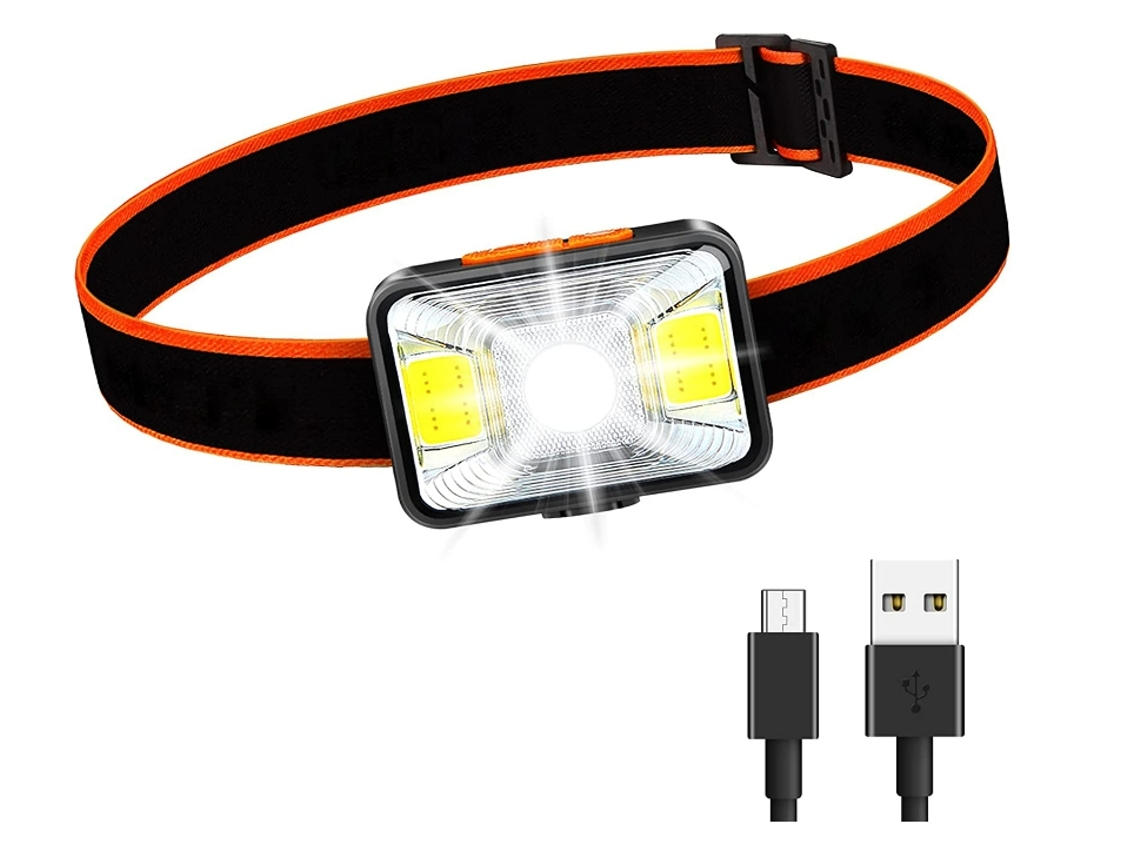 Farol Led Recarregável 2000l Com 5 Modos Para Atividades Ao Ar Livre Pesca Acampamento Ciclismo Caça Caminhadas Preto Yunzii