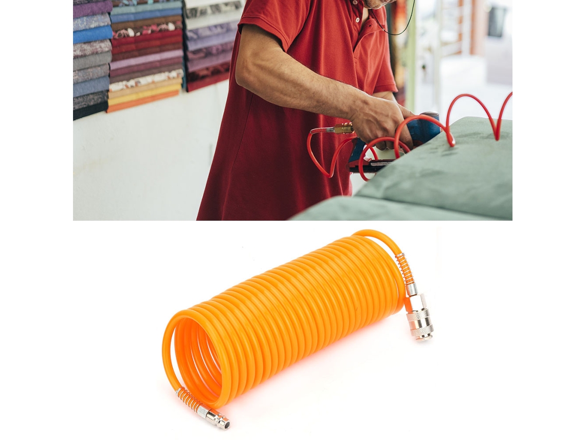 Laxiscreed Mangueira De Ar Pneumática Flexível Pe Com Conectores Rápidos 7,5m