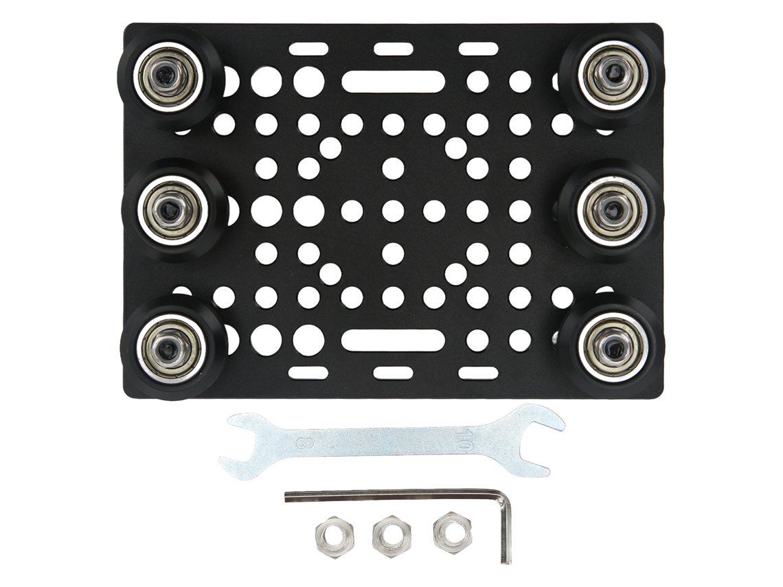 Placa De Pórtico Para Impressora 3d Em Alumínio Com Superfície Anodizada Preta E Polia De 0, 8 A 3, 1 Polegadas