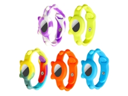 Pulseira de Borracha de Silicone EOOCOO (adequada para Rastreador Apple Airtag, Proteção Anti perda para Crianças)