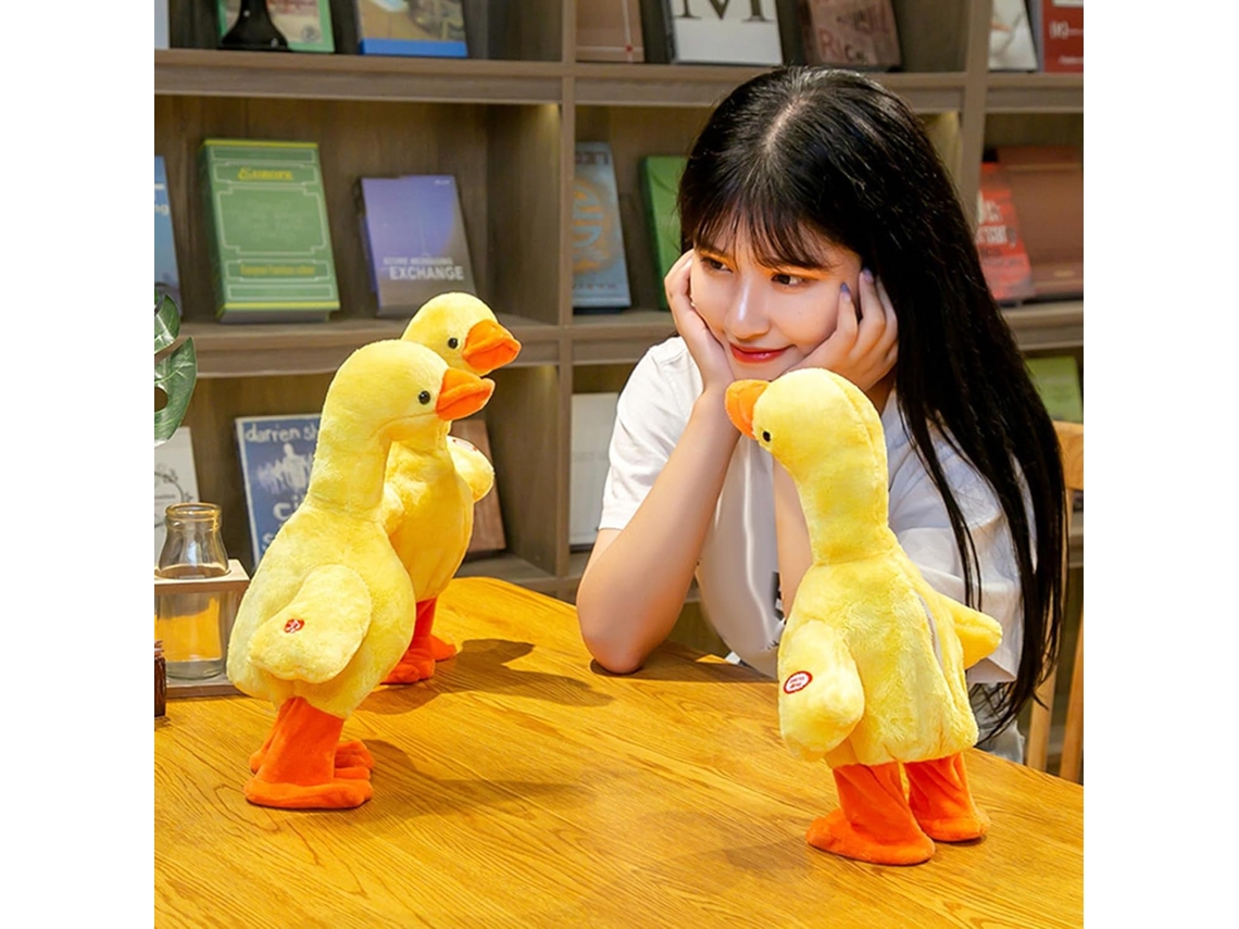 Pato De Pelúcia Elétrico, Patinho Fofo Que Anda E Canta Para