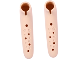 Capa De Silicone Para Maçaneta Porta, 2 Peças, Impermeável, Antiderrapante, Bege