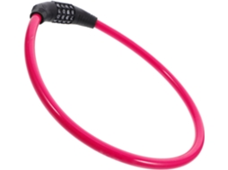 Cadeado De Corrente Para Bicicleta Com Combinação, Rosa, Aço Abs
