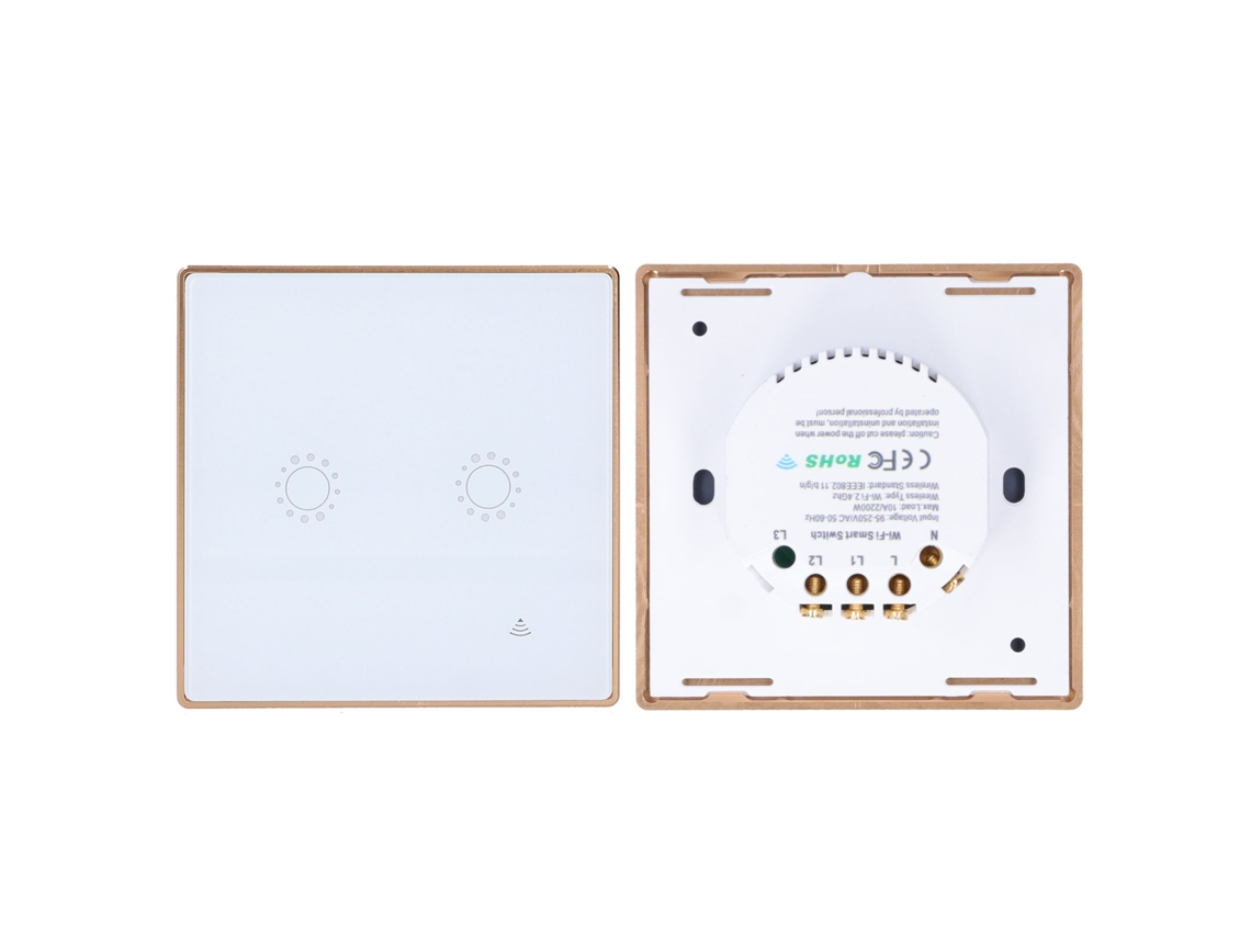 Laxiscreed Interruptor Touch Inteligente Wifi, Controlo Remoto Sem Fios, Suporta Até 2200w