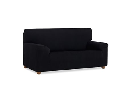 Capa de Sofá DOMAINET 2 Lugares (Preto - Algodão e poliéster - 130-180 cm)