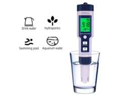 Yuru analisador de Qualidade da Água 5 em 1 com Ph/tds/ec/temperatura/salinidade, Ip67, Display com Retroiluminação
