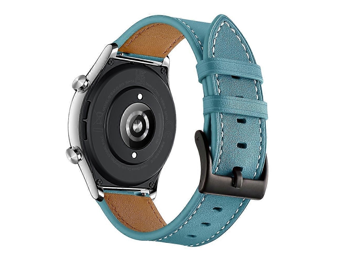 Pulseira De Couro Bovino De 22 Mm Para Relógio For Honor Gs 3 Com Linha De Costura.