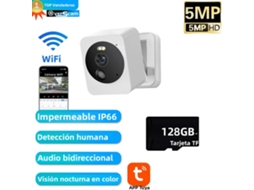 (1 Unidade, 128 Gb) Mini Câmera Ip Inteligente Graffiti Com Wi-fi, 5 Mp, À Prova D'água