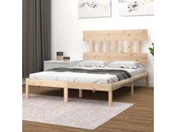 Estrutura De Cama 140x190 Cm Madeira Maciça