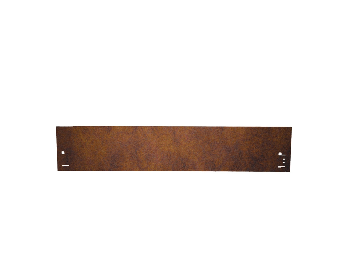 Bordadura Jardim Aço Corten com 113 Cm de Comprimento Limitador de Relva Peça Final Largura 13.5 Cm GREEN-SPLIT