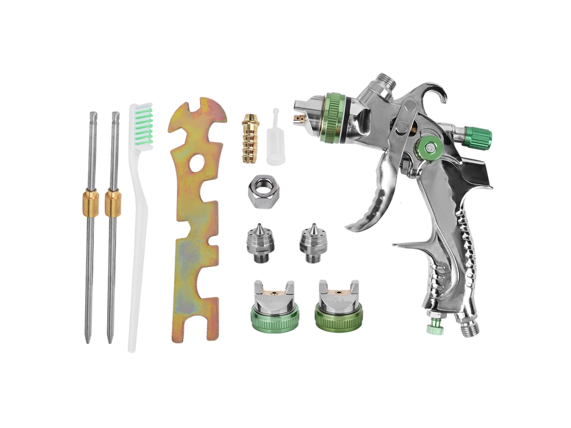 Pistola de Pintura HVLP com bicos 1.4mm/2.0mm para pulverização econômica e eficiente | S/MARCA