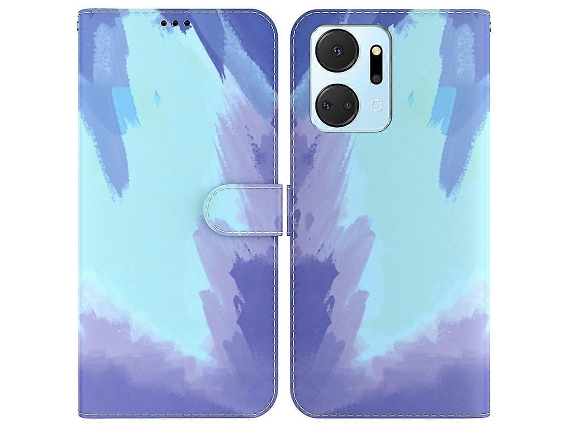 Capa De Celular Flip Em Couro Com Estampa Aquarela Para Honor X7a
