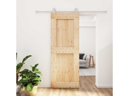 Vidaxl Porta Deslizante Natural E Branco 80 X 210 Cm