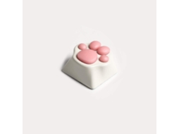 Teclas De Metal Com Garra De Gato E Pata De Gato, Novidade Para Teclado Mecânico Cherry Mx Slowmoose (base Branca E Garra Rosa)