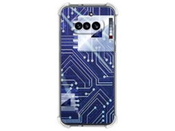 Capa Tumundosmartphone De Silicone À Prova De Choque Para Nothing Phone 4a 5g Com Desenho De Circuito