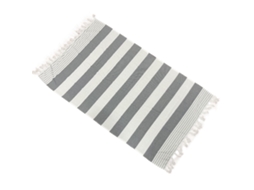 Toalha de Praia Turca Extra Grande , 100% Algodão, Secagem Rápida, Altamente Absorvente. MDUG (branco acinzentada)