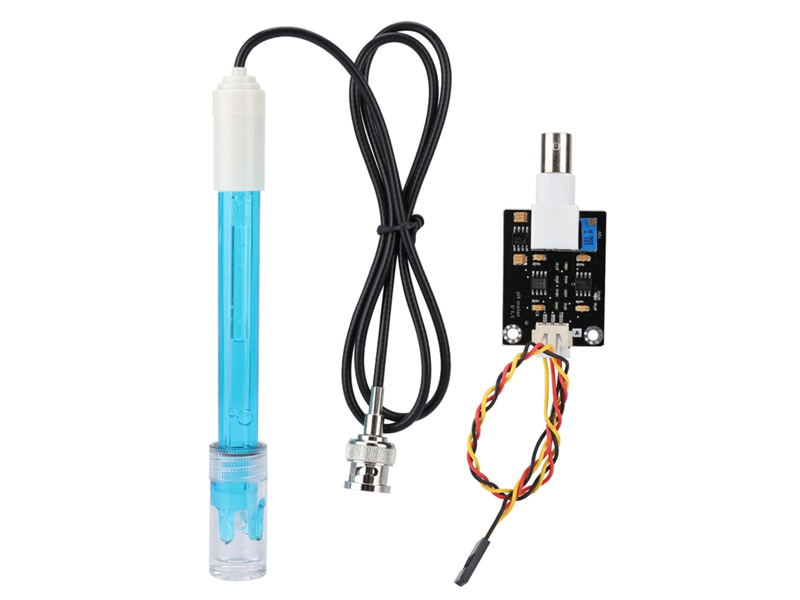 Aetheria sensor de Ph Módulo Sonda Eletrodo Composito Bnc 0 14ph Preciso ±0.1ph 5v