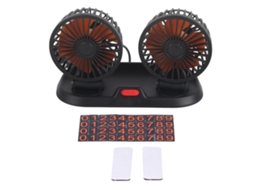 Ventilador Elétrico Carro 24v 360° 2 Velocidades Lâmina Laranja