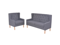 Sofa Set, Sofa Sets Vidaxl Cinzeto Tecido (n/a)