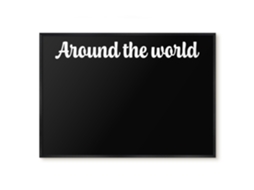 Magnetic Glass Board Around The World For The Hall Espelharte (100x70 Cm)