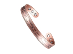 Pulseira De Cobre, Bracelete De Terapia Magnética Em Formato De Cruz Com Abertura Ajustável Spqment