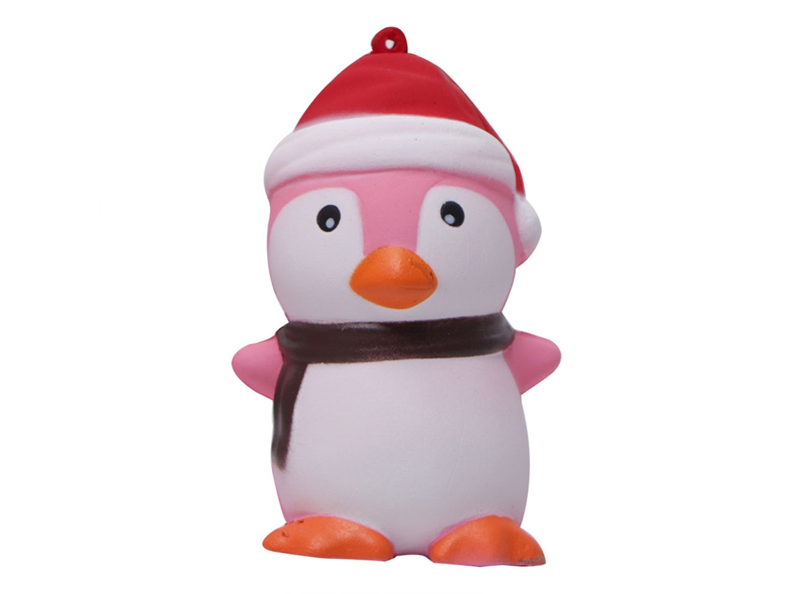 Mali brinquedo de Natal Pinguim com Chapéu Vermelho para Aliviar Estresse Presente para Crianças e Adultos