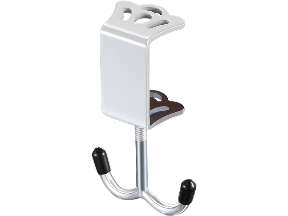 Gancho De Mesa Genérico Para Bolsas, Suporte Duplo De Ferro Para Fones De Ouvido, Gancho Ajustável Para Bolsas