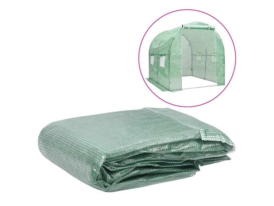 Cobertura De Substituiã§ã£o P/ Estufas 4 Mâ² 200x200x200 Cm Verde DKD HOME DECOR