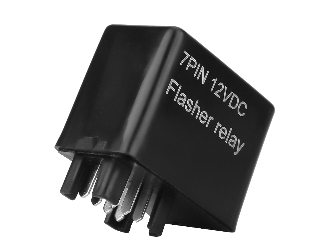 Laxiscreed Relé De Flasher Dc 12v 7 Pinos Normalmente Aberto Para Automóveis