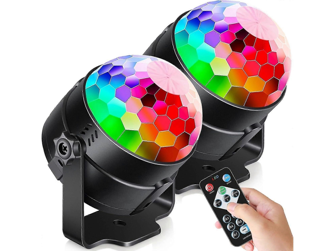 Pacote Com 2 Luzes De Festa Ativadas Por Som Com Controle Remoto, Iluminação Estroboscópica Para Dj, Luz De Palco Para Festas De Dança Em Casa Cc