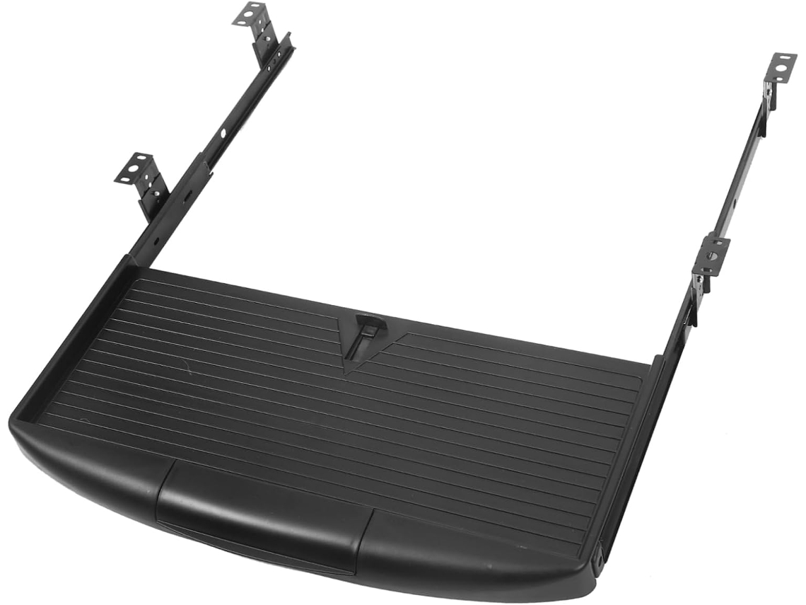 Nuobesty Bandeja Para Teclado Mecânico Com Gaveta Deslizante Baixo Da Mesa, Extensão Total E Armazenamento Multiuso