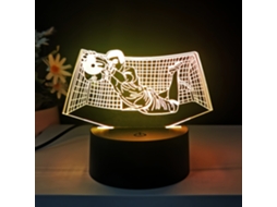 Luminária Noturna 3d com Tema da Copa do Mundo e Estrelas Futebol BRILVIBERA (três Cores Interruptor)