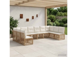 Vidaxl Conjunto De Sofás Para Exterior Natural Poliéster