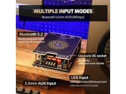 Placa Amplificadora Bluetooth T220hs, Amplificador Estéreo Hifi De 220 W + 220 W Com Módulo De Áudio Bluetooth 5.2 Tpa3251.